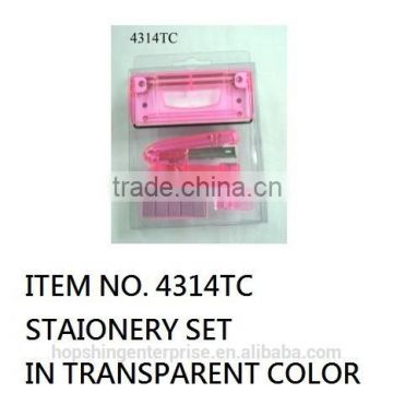 Stationery set in transparent color