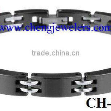 IP black charms for bracelets, magnetic bracelet, mens bracelet