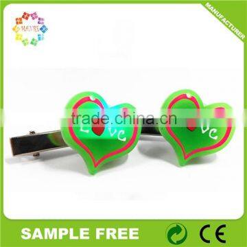 Heart/ Flower/ Start Shaped Customized Soft PVC LED Clips