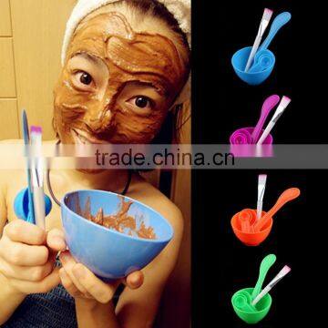 New 4 in 1 DIY Facial Mask Mixing Bowl Brush Spoon Stick Tool Face Care Set