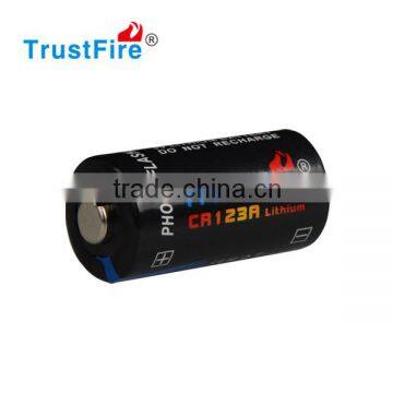 Disposable lithium battery trustfire 1300mAh CR123A photo flash battery 3.0V civil battery