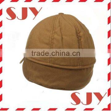 6 Panel Men's Ear Flap Cap Custom Earflap Baseball Cap