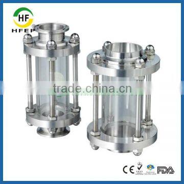 HF6A003 DN65 2.5 Inch Sanitary Stainless Steel Weld Glass Tube Sight Glass