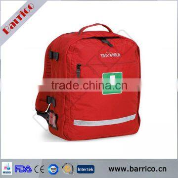 2016 hot-selling outdoor 600 D oxford cloth first aid backpack bag with FDA certification