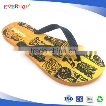 2017 new design color printed white texture pvc strap plastic jelly flip flops footwear shop shoes