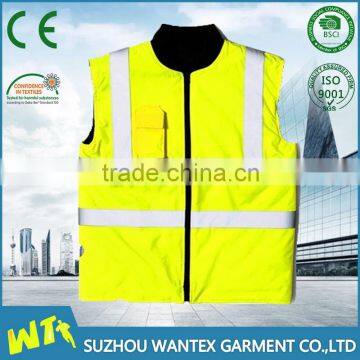 new design hi viz safety work tool winter waistcoat with reflective tape