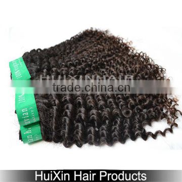 Unprocessed peruvian kinky curly hair weave long lasting