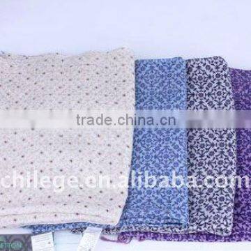 women Spring printed wool and tencel blended scarfs shawls