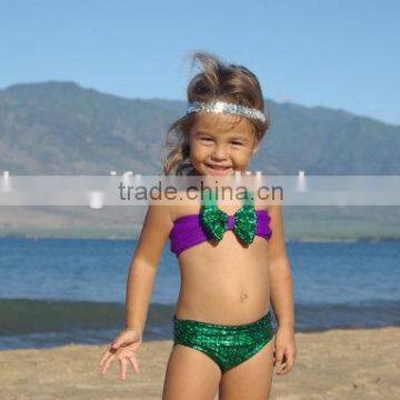 Wholesale Swimmable Mermaid Tail Bikini Swimsuit Swim Monofins for Girl Girls Bikini Swimsuit Mermaid Bathing Suit Children