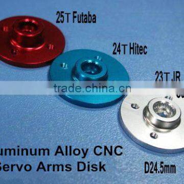 RC Airplane Parts 23T 24T 25T Aluminum Alloy CNC Servo Arms Disk Metal Super Heavy Duty Servo Arms Disk With 4pcs CM2.5*6