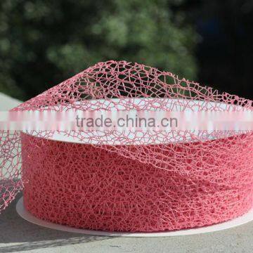 Wholesale christmas netting ribbon 50mm width