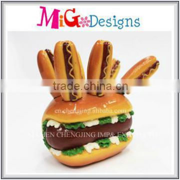 Polyresin butter knives/ lovely resin butter knives/ new design unique Polyresin hamburger design gifts