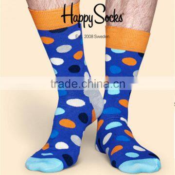 Custom Different Style Colorful Dotted Socks,Mens Crew Socks,happy Dotted Dress Socks