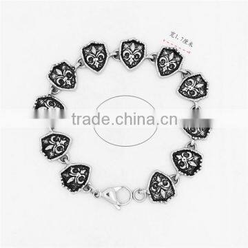 Shield Gothic Chunky Fashion Jewelry Cross Chain Bracelet