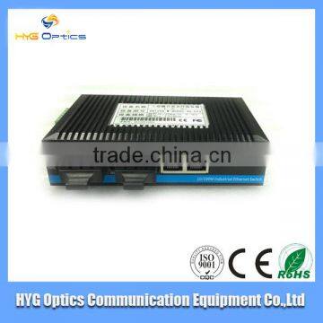 10/100m Industrial Ethernet Media Converter, 2 Fiber Ports+ 2 UTP Ports