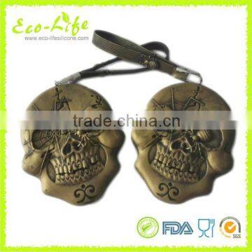 Halloween Cool Man Skull Design Retro Look Silicone Coin Pouch Purse Wallet With Zipper photo-4