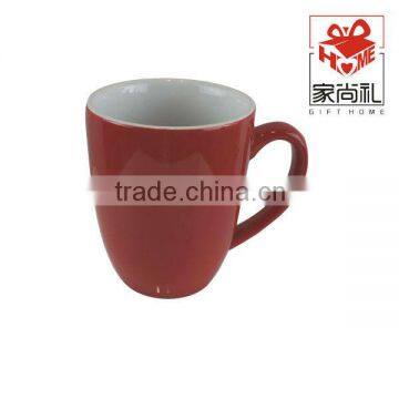 11oz ceramic red glazed stoneware coffee mug