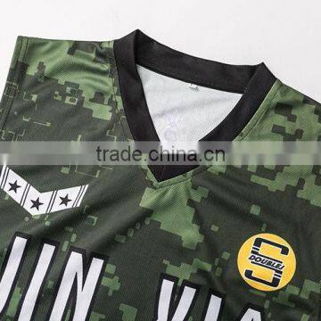 Sublimated Camo Blue Reversible Basketball Jerseys/custom Digital Camo Basketball Uniform photo-4
