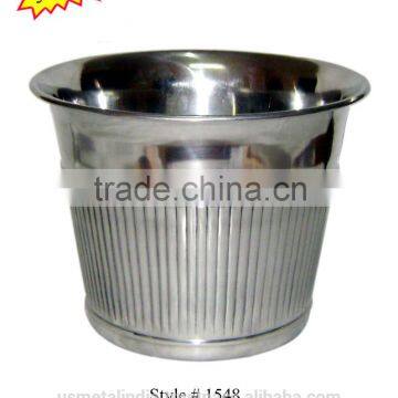 Iron Planter Flower Pots Fluted