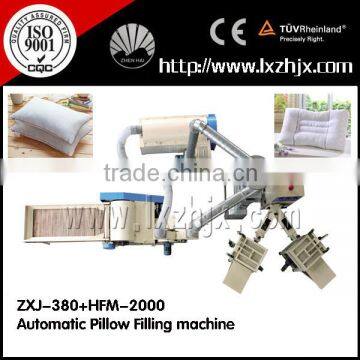 Certified Pillow Machine ZXJ-380+HFM-2000 , pillow filling equipment