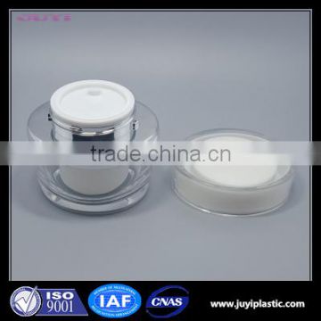 Screen Printing Surface Handling and Plastic Material 15g 30g 50g oval transparent acrylic cream cosmetic jar for skin care