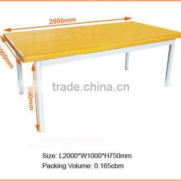 Library Furniture Metal Reading Table with MDF Top Board for Sale