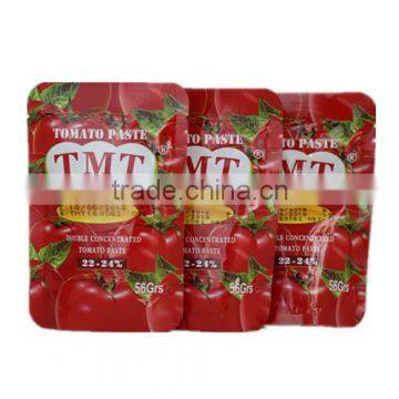 salsa brand tomato paste 56g tomato pouch stanup sachet hunt paste