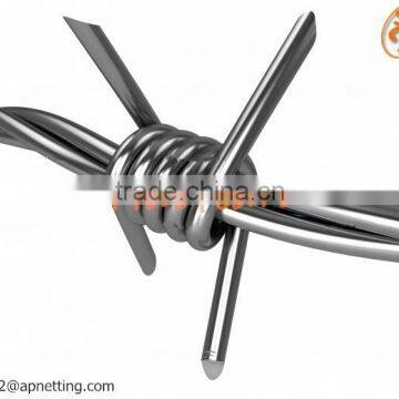 Hot-dipped galvanized finish BWG12 wire gauge 3 inch barb spacing twisted Barbed wire