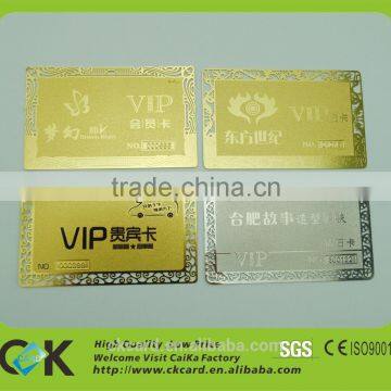 luxurious stainless steel hotel metal vip card