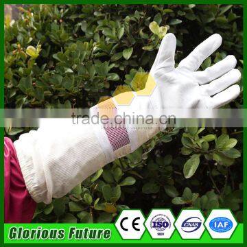 Hot selling Long Sleeves Goatskin Bee Gloves/ventilated beeKeeping gloves