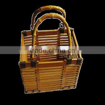 FD - 158291Natural Handicrafts Bamboo Gift Basket With Liner photo-3