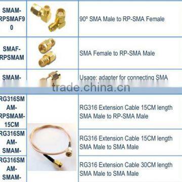 15CM RG316 Extension Cable SMA Male Plug to SMA Female Pigtail Cable photo-6