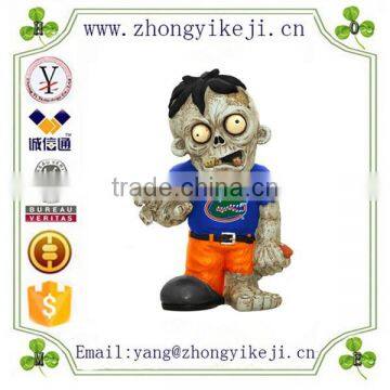 factory custom made horrible resin zombie statue home decoration