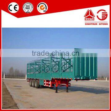 Truck trailer type two storages cow livestock fence truck trailer/cattle transport trailer for sale/livestock trailer