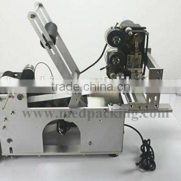 Semi-auto Round Bottle Labeling Machine Labeller With Date Coding Printer photo-3
