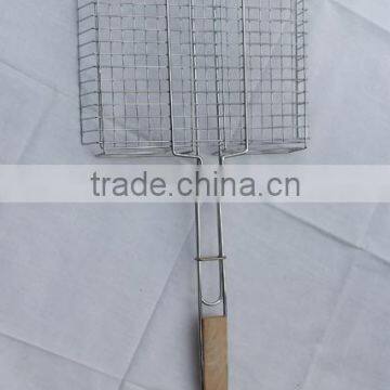 Extra Size BBQ Grill Basket Meat Grid photo-2