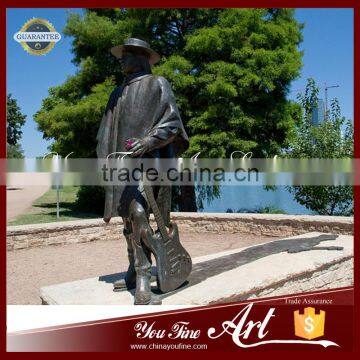Life Size Stevie Ray Vaughan Bronze Male Statue photo-4