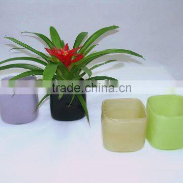 chinese hand blown stained square cheap acrylic glass vase;wholesale clear glass bud vases;