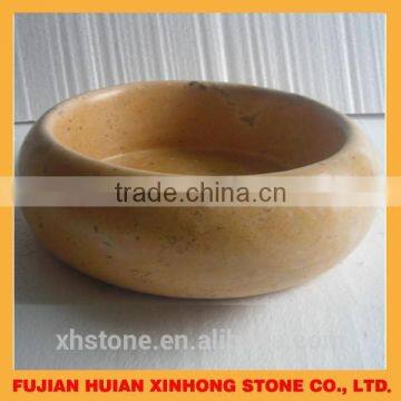 Natural Stone Yellow Jade Marble Basin for Decoration photo-4