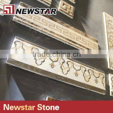 Newstar hotel and villa waterjet marble border,waterjet marble