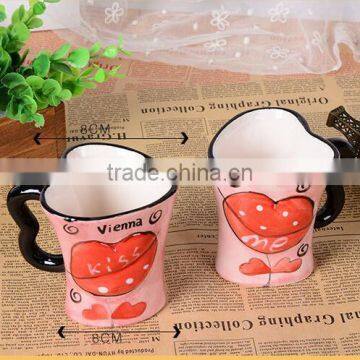 250ml Love Ceramic couple mug with full wrap decal printing