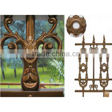 Painted Decorative Cast Vintage Art Aluminum Garden Fence for Villa