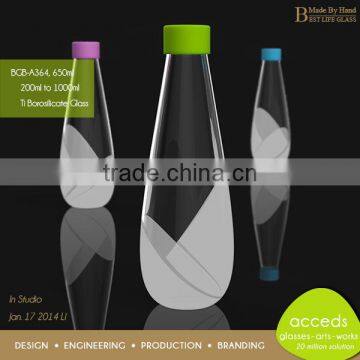 Unique Empty Sports Protable Borosilicate Glass Bottle With Infuser photo-4