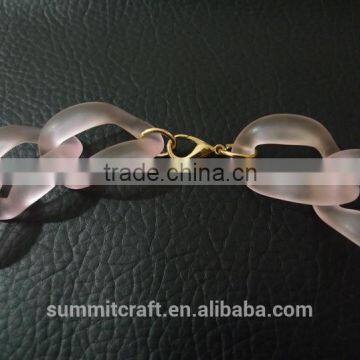 Custom Fashion Exaggerate Chic Chain Resin Necklace