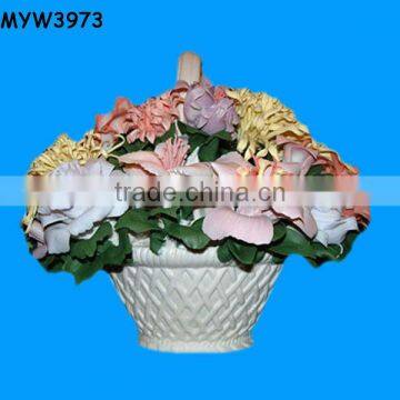 Polyresin Flower and Basket Table Wedding Centerpieces