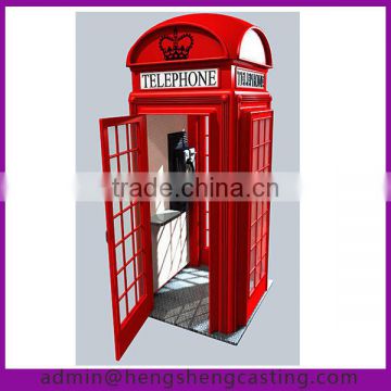 antique UK red London telephone box