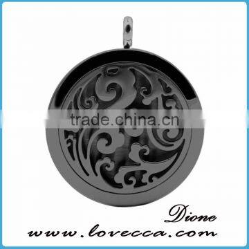 Hot Selling Fashion Stainless Steel Aromatherapy Diffuser Pendant Perfume Locket Necklace With Cotton Pad photo-3