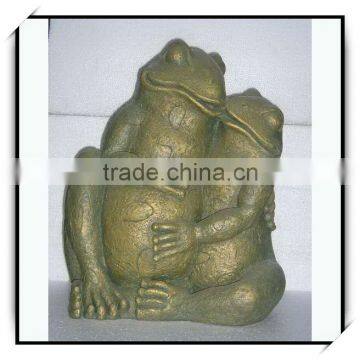 Resin animal garden decoration antique frog couple