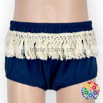 Unisex Baby Boys And Girls Solid Color Tassel Underwear Diaper Cover Navy Bloomers For Kids photo-4
