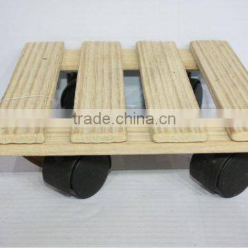 square wooden flower trolley